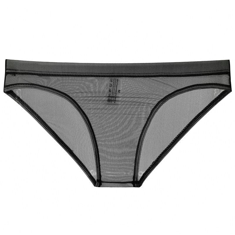 menaful Black / M Sheer Mesh Bagless Skinny Briefs