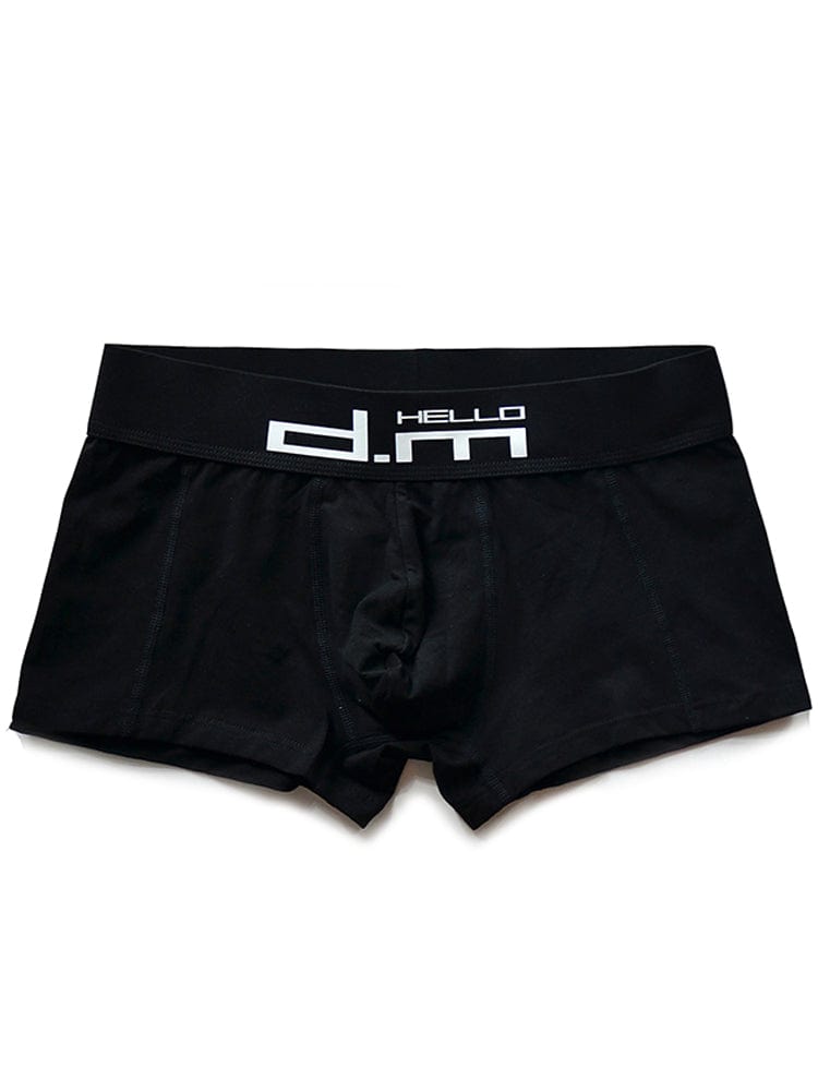 menaful Black / M Simple Cotton Solid Colour Boxer Briefs