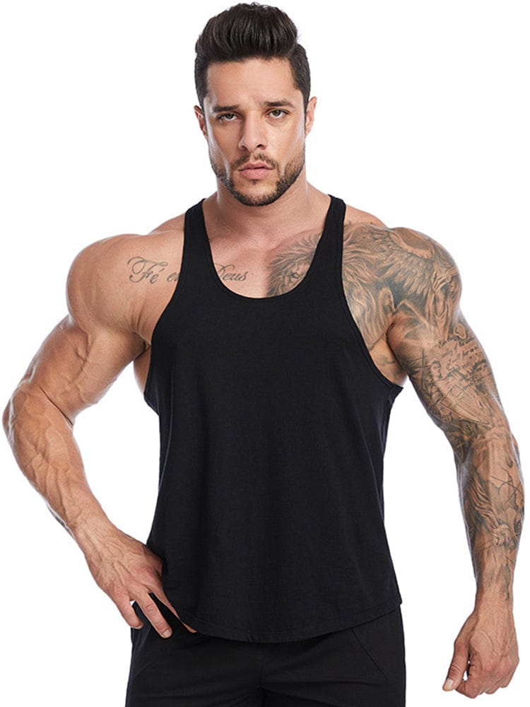 menaful Black / M Sleeveless Fitness Vest