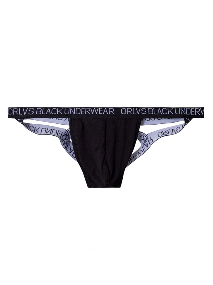 menaful Black / M Solid Color Modal Comfortable Breathable Thong