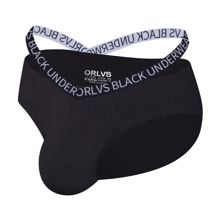 menaful Black / M Suspender Underwear Pure Cotton Briefs