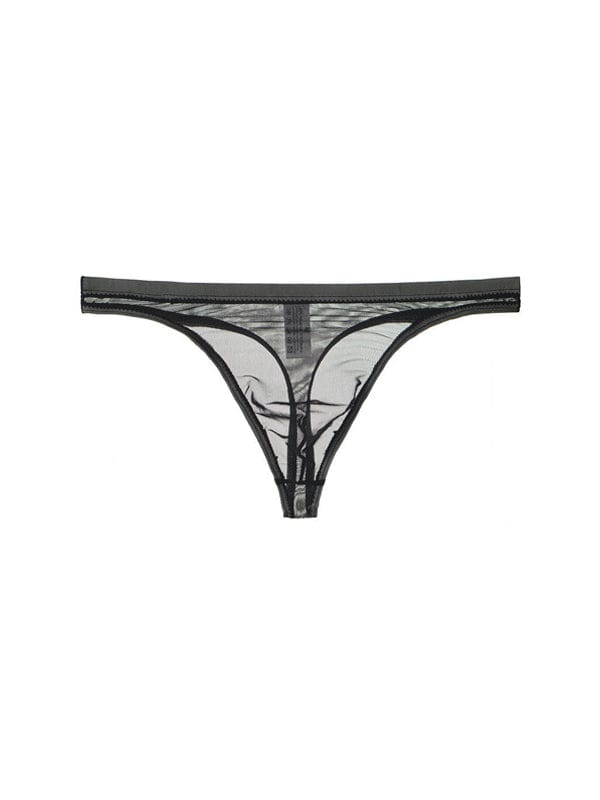 menaful Black / M Transparent See Through Thong