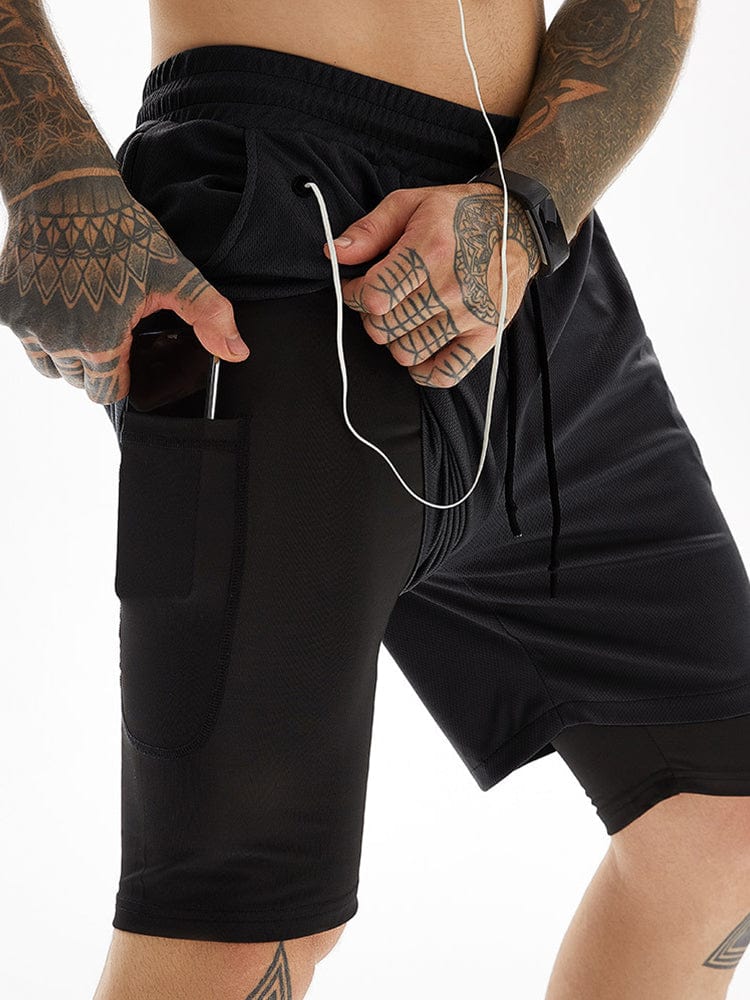 menaful Black / M Trendy Quick-drying Casual Sports Shorts