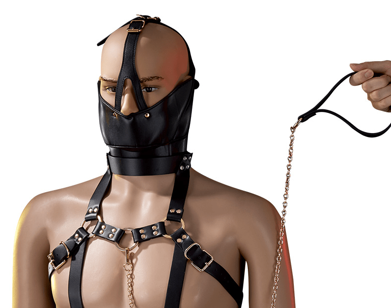 Menaful™ black Men's Leather Slave Suit