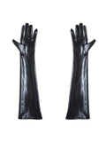 menaful Black / One Size Erotic Pu Leather Gloves