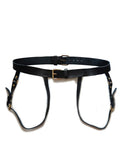 menaful Black / One Size Men's Accessories Leather Double Belt Binding Bondage