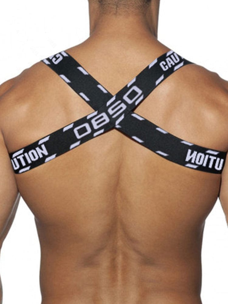 menaful Black / One Size Men's Chest Fitness Sports Elastic Shoulder Strap