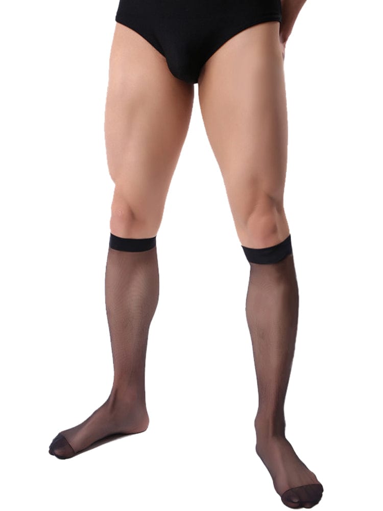 menaful Black / One Size Men's Middle Tube Stockings