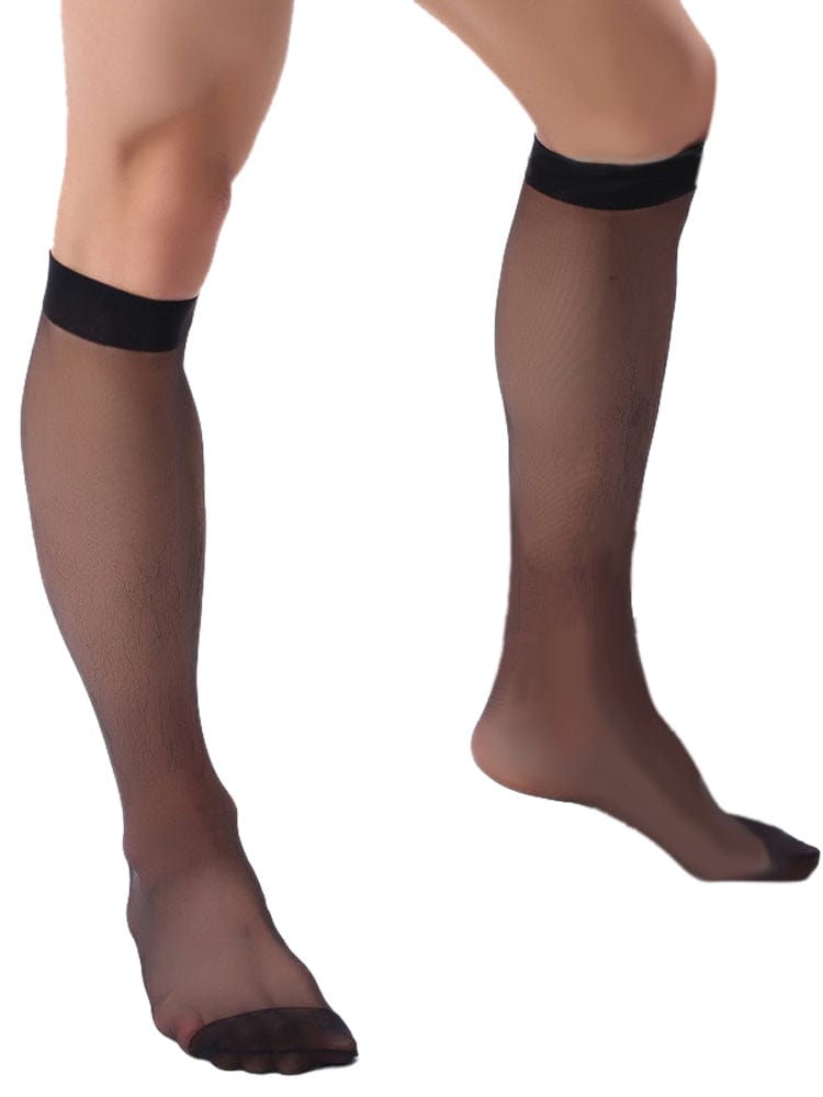 menaful Black / One Size Men's Middle Tube Stockings