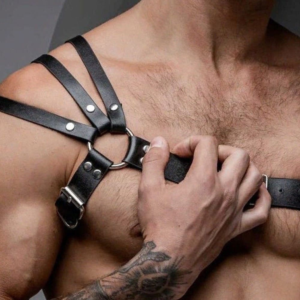 menaful Black / One Size Men's Sexy And Handsome Bondage Harness