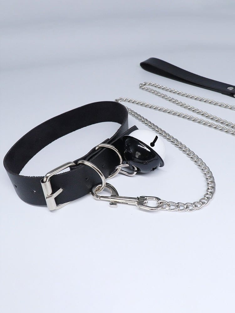 MENAFUL™ Black / One size / PU Leather Adjustable necklace- stud collar choker