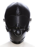 MENAFUL™ Black / One Size / PU Leather Adult Leather Bondage Headgear