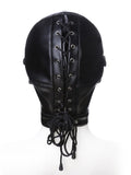 MENAFUL™ Black / One Size / PU Leather Adult Leather Bondage Headgear