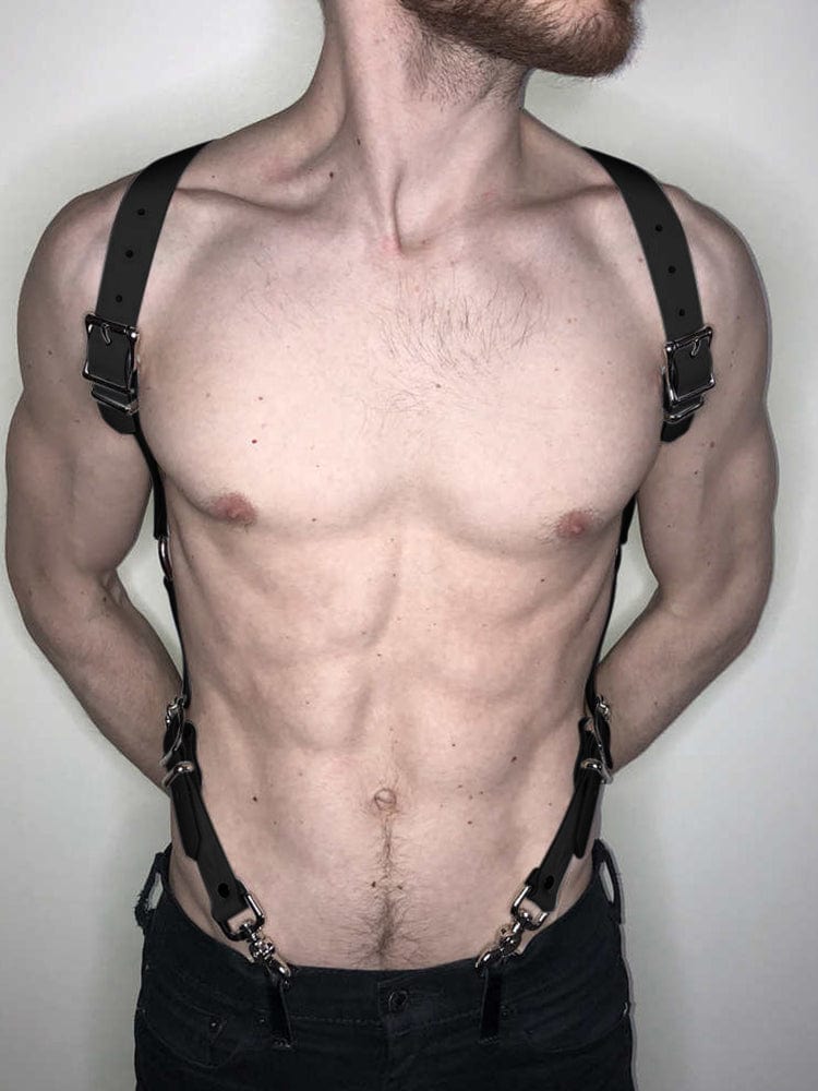 menaful Black / One Size Sexy Leather Shoulder Straps