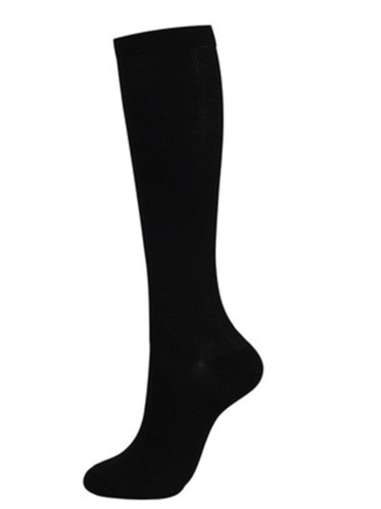 menaful Black / One Size Striped White Crew Sports Socks