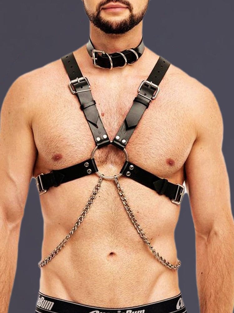 menaful Black / One Size Trendy Waist Chain Harness - Black