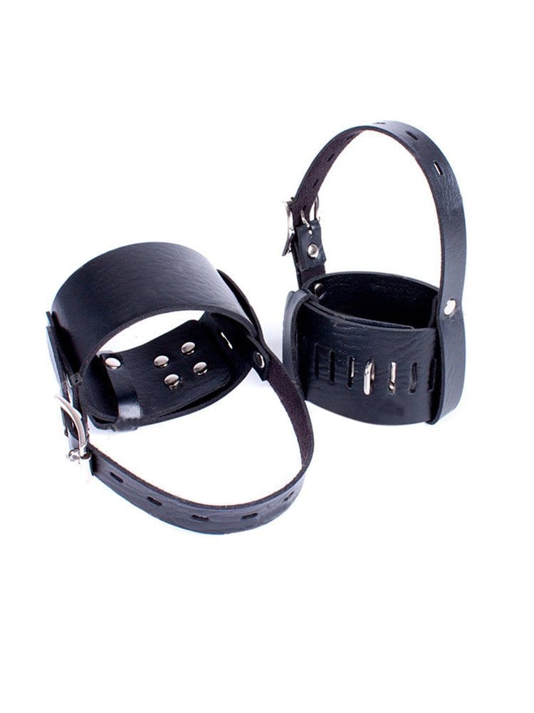 menaful Black / PU leather Black Adult Erotic High Heel Special Bondage Harness