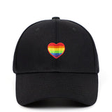 Menaful™ black Rainbow Love baseball cap