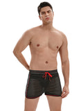 menaful Black/Red / M Men's Mesh Breathable Hole Fitness Shorts - Black