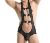 Menaful™ black / S Men's Sexy Three-Ring Halter Bodysuit