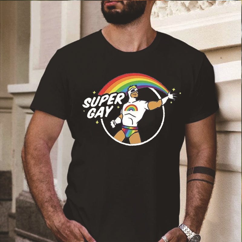 Menaful™ black / S Super Gay T-shirt