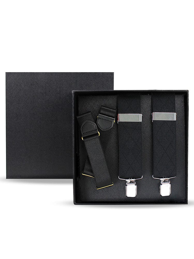 menaful Black / Set (Sleeve bands+harness) Suit trousers elastic suspenders set