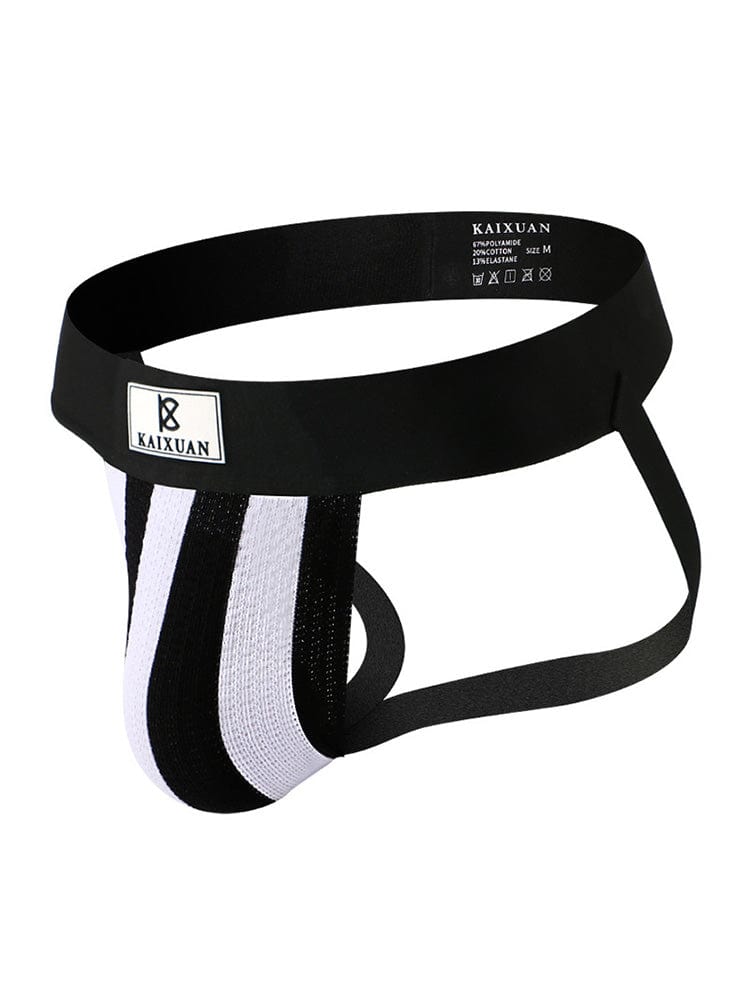 menaful Black+White / S U Convex Pocket Rainbow Sexy Jockstrap