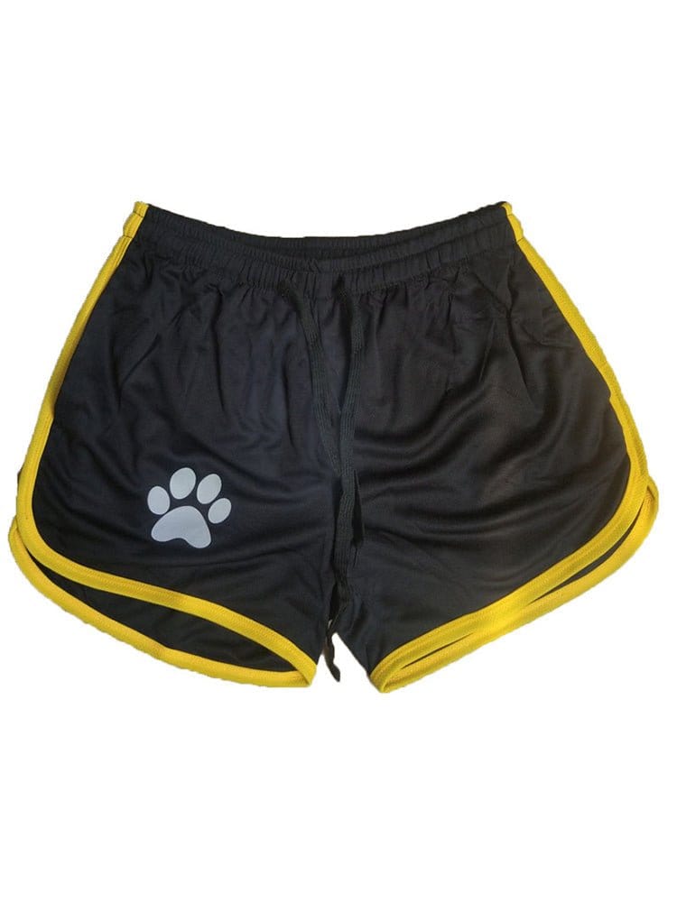 menaful Black & Yellow / M Bear Pride Paw Shorts