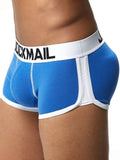 menaful Blue / M 3D Padded Push Up Boxer Briefs