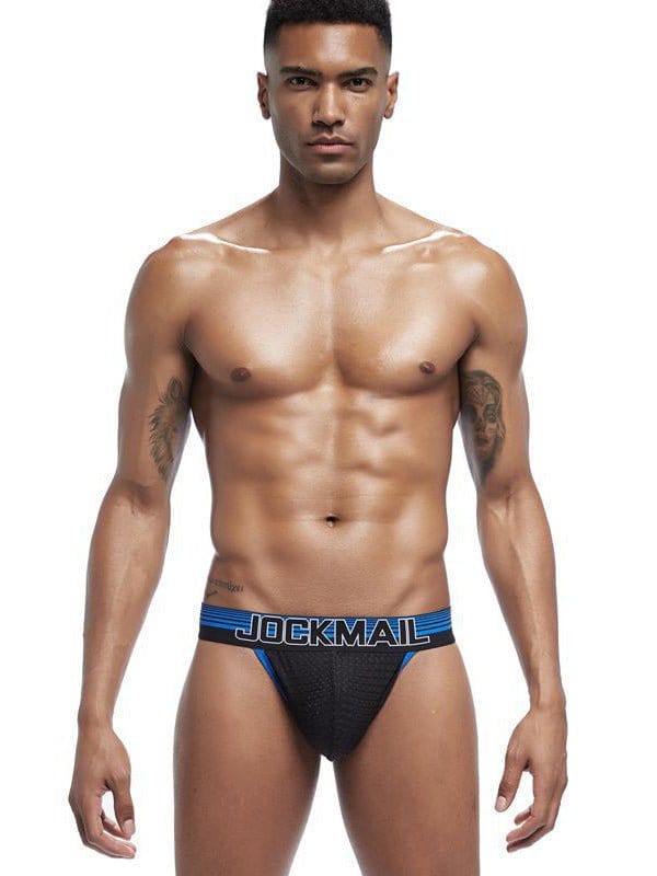 menaful Blue / M Colorful Sexy Breathable Mesh Briefs