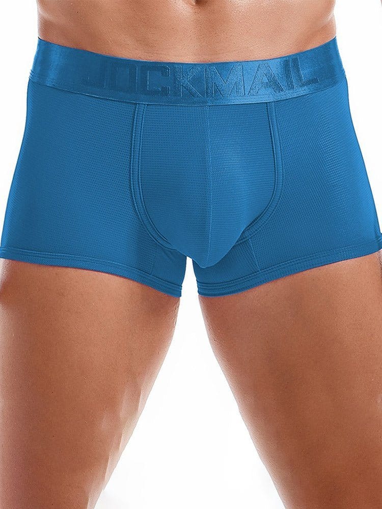 menaful Blue / M Ice Silk Breathable Fitness Boxer Briefs