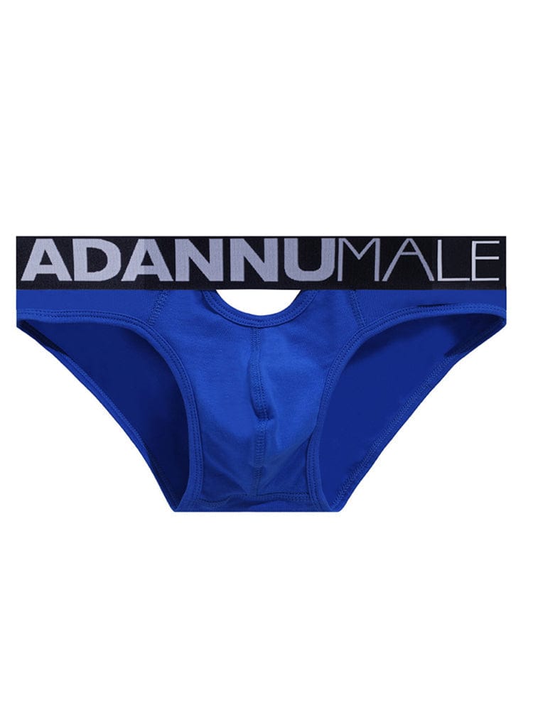 menaful Blue / M Men's Crotch Double Low Waist Briefs