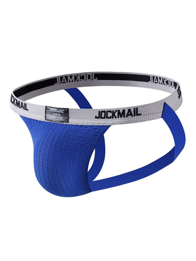 menaful Blue / M Men's Elastic Pouch Hip Lift Sports Thong