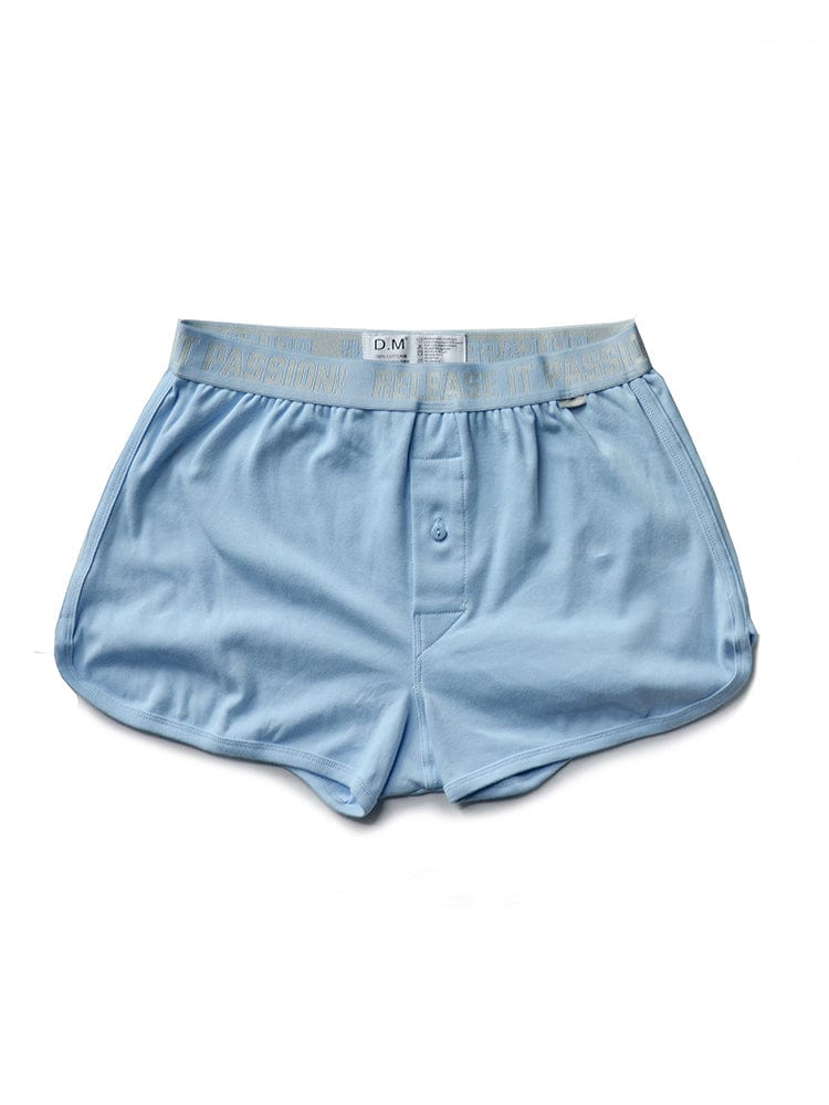 menaful Blue / M Men's Low Waist Sexy Home Plus Size Boxer Shorts