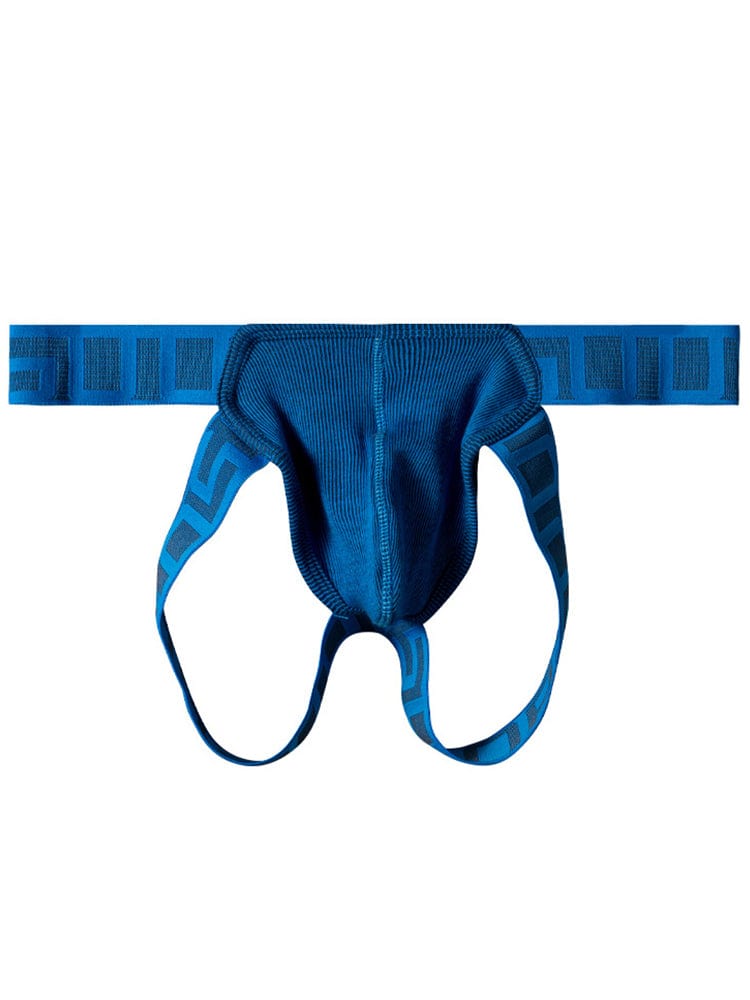 menaful Blue / M Men's Sexy Double Waistband Thong