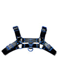 menaful Blue / One Size Men's Pu Leather Sexy Shoulder Strap Harness