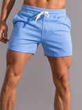 menaful Blue / S Casual Cotton Sports Short Shorts