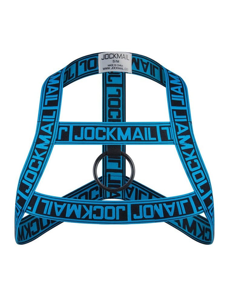 menaful Blue / S/M / Rubber Fitness Chest Strap Fashion Letter Shoulder Strap