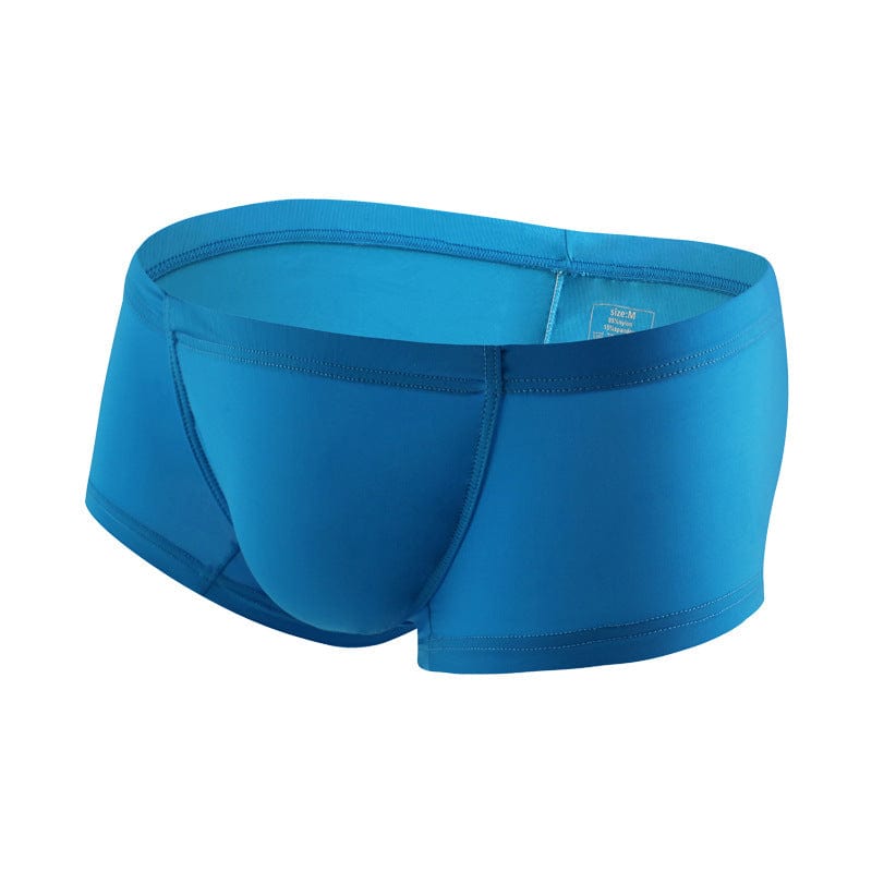 menaful Blue / S U Convex Sexy Low Waist Boxer Briefs