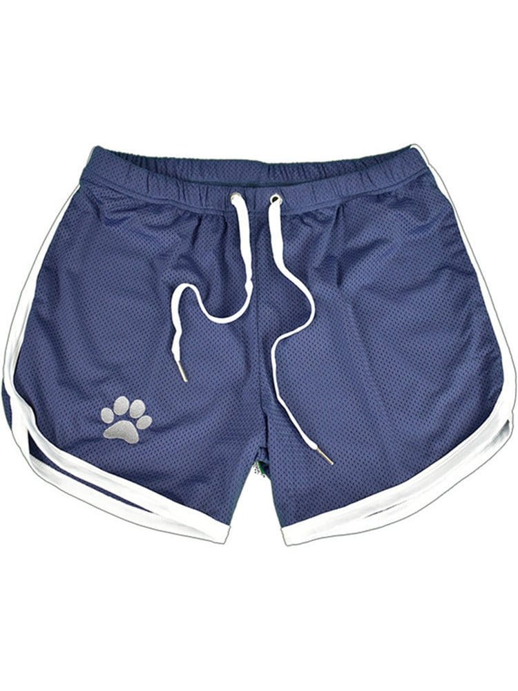 menaful Blue & White / M Bear Pride Paw Shorts