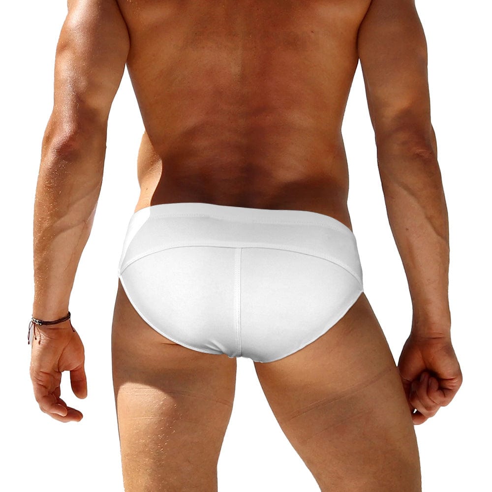 Menaful™ Bottoms Men's Low Rise Swim Bikini with Metal Buckle