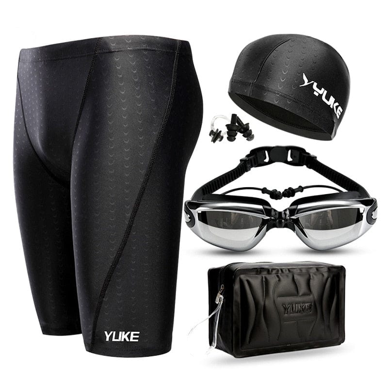 menaful Bottoms Stylish Swimming set（Swimming Trunks+Goggles+cap）