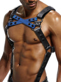 menaful Bound Sexy Muscles Genuine Leather Bulldog Harness