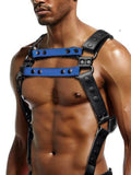 menaful Bound Sexy Muscles Genuine Leather Bulldog Harness