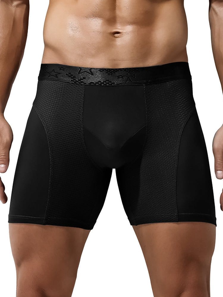 menaful Boxer Briefs Black*3 / S 3 Pack Breathable Antibacterial Mesh Boxers Briefs