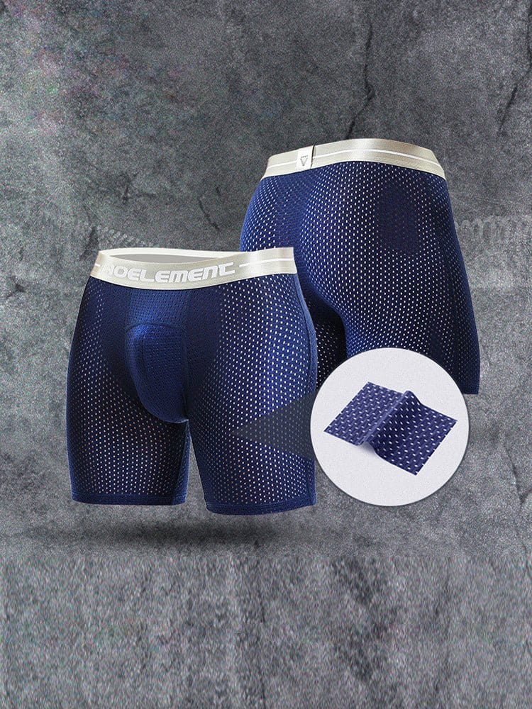 menaful Boxers Briefs & Midway Briefs 3 Pack Men's Ice Silk Breathable Boxers Briefs