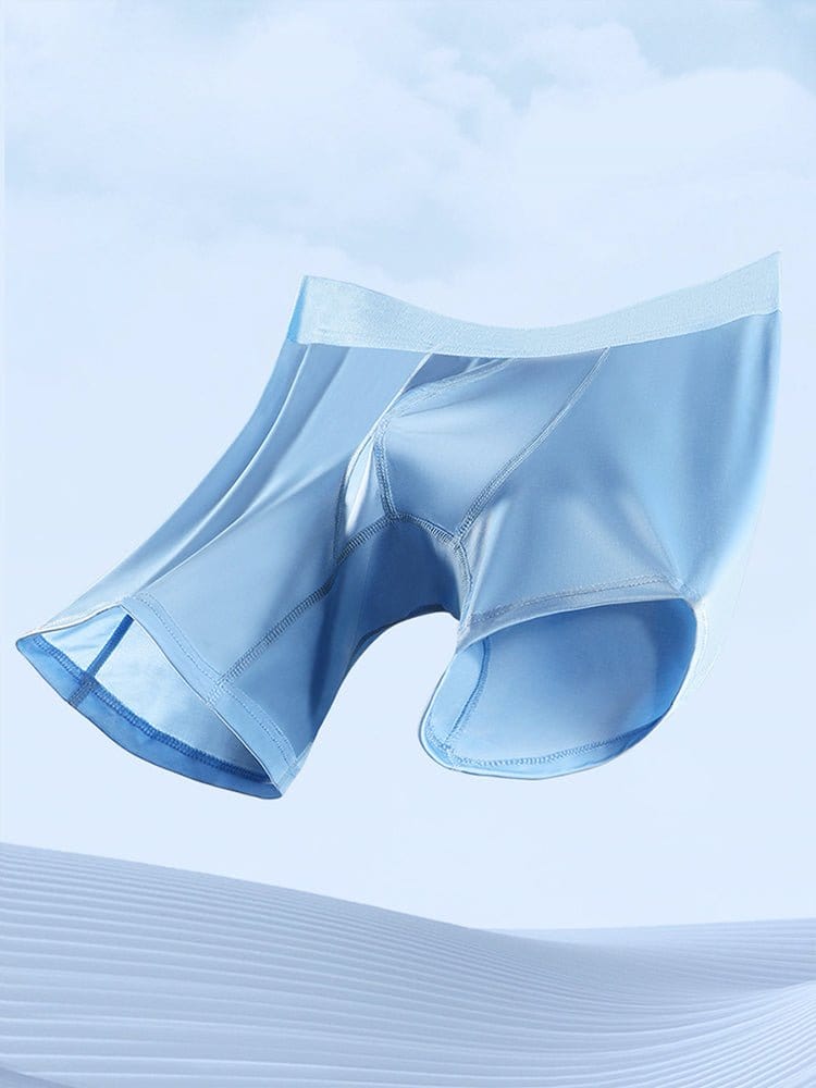 menaful Boxers Briefs & Midway Briefs 3 Pcs Ice Silk Breathable Sports Boxers Briefs