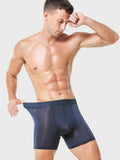 menaful Boxers Briefs & Midway Briefs 3 Pcs Ice Silk Breathable Sports Boxers Briefs