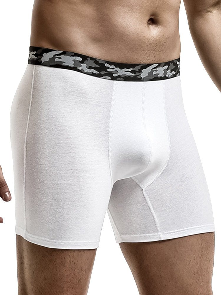 menaful Boxers Briefs & Midway Briefs White*2 / XS 2 Pack Men’s U Convex Large Support Pouch Boxers Briefs