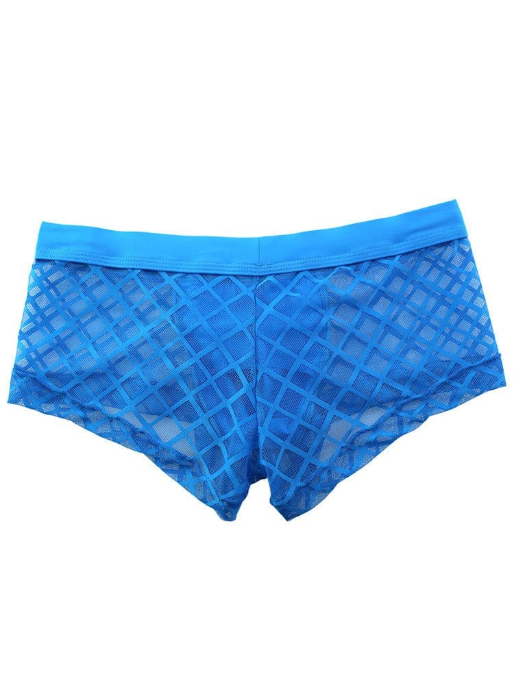 menaful Breathable Lace Mid Waist Boxer Briefs